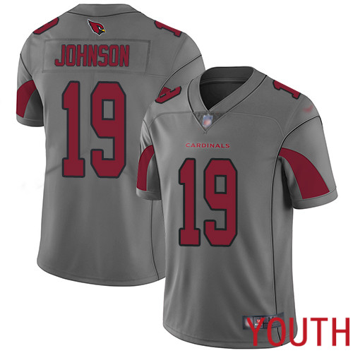 Arizona Cardinals Limited Silver Youth KeeSean Johnson Jersey NFL Football #19 Inverted Legend